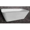ALFI brand AB9952 67" White Rectangular Solid Surface Smooth Resin Soaking Bathtub