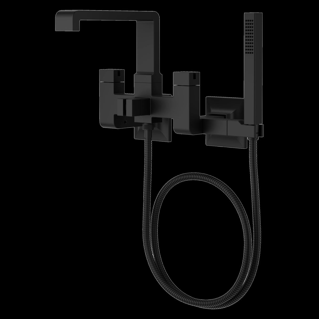 Verve Wall-mount Tub Filler without Handles in Matte Black
