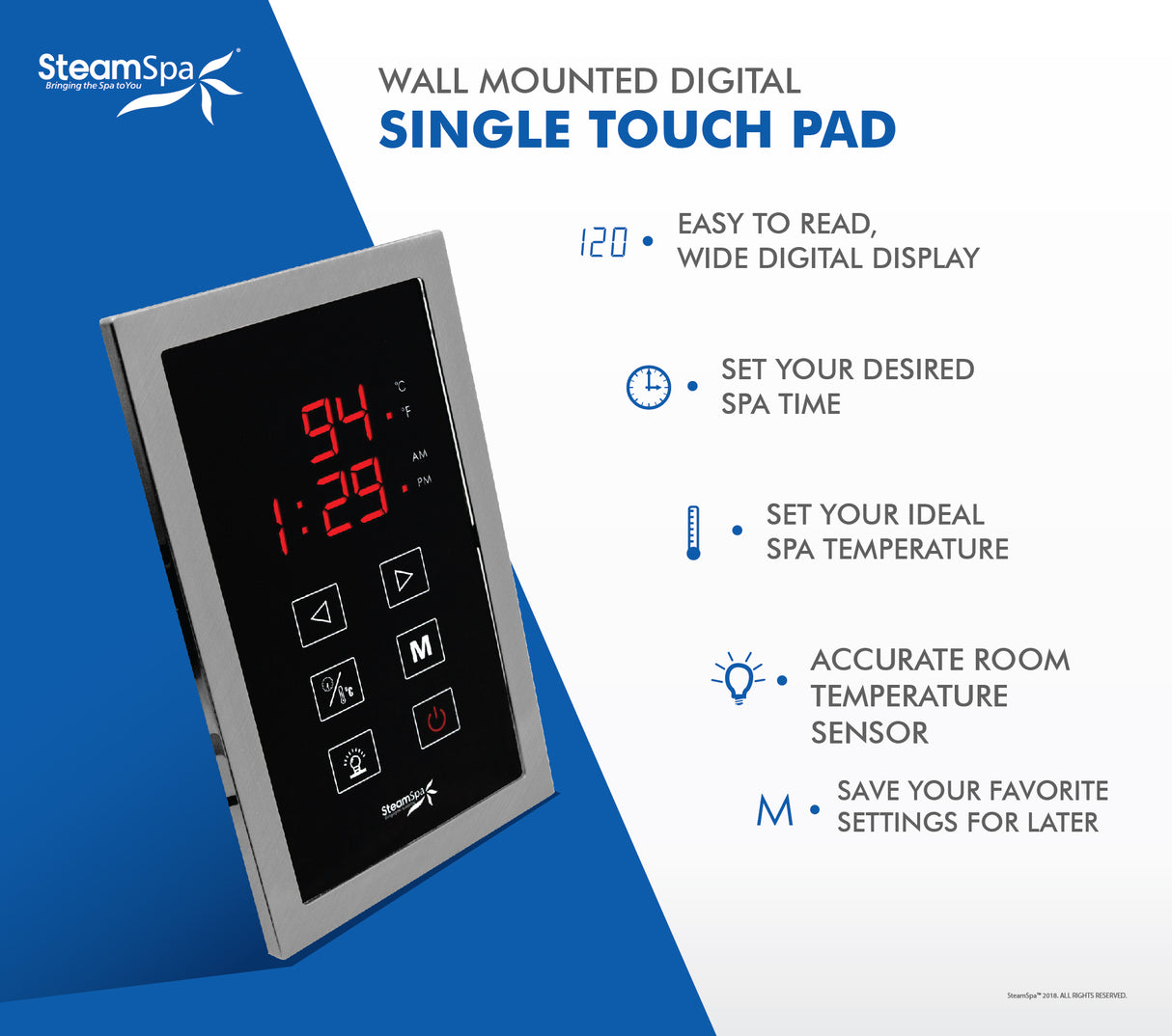 Oasis Touch Panel Control Kit in Brushed Nickel OATPKBN