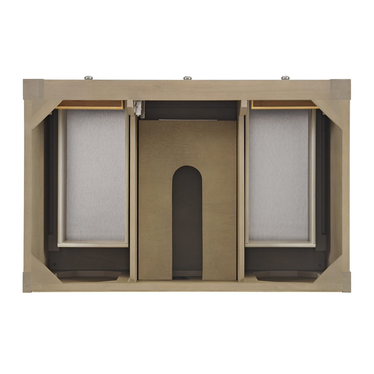 Breckenridge 36" Single Vanity, Whitewashed Oak, w/ 3 CM Siberian Silestone Top