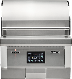 Coyote C2P28-FS 28" Pellet Grill with Cart, Stainless Steel