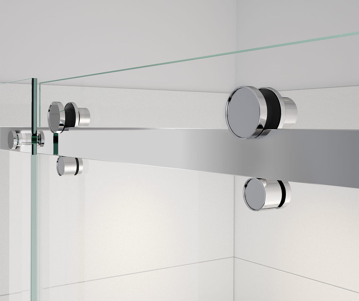 MAAX 138460-900-084-000 Vela 44 ½-47 x 78 ¾ in. 8mm Sliding Shower Door for Alcove Installation with Clear glass in Chrome