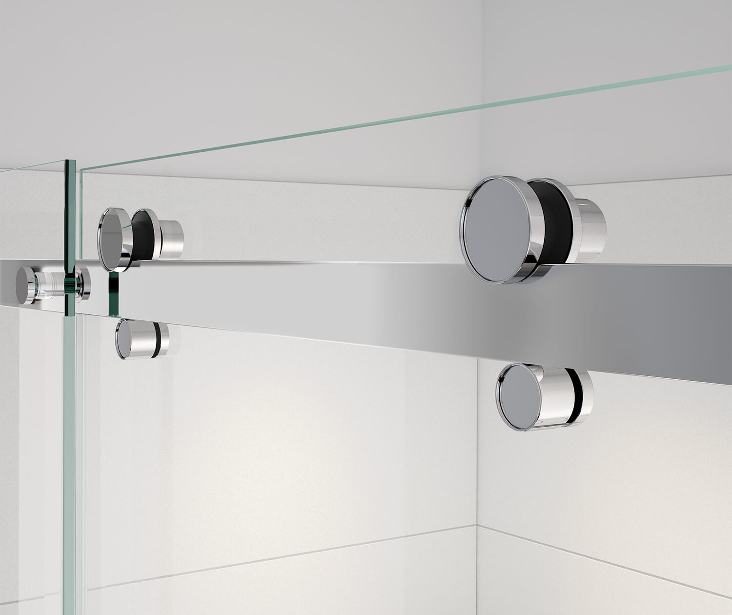 MAAX 138460-900-084-000 Vela 44 ½-47 x 78 ¾ in. 8mm Sliding Shower Door for Alcove Installation with Clear glass in Chrome