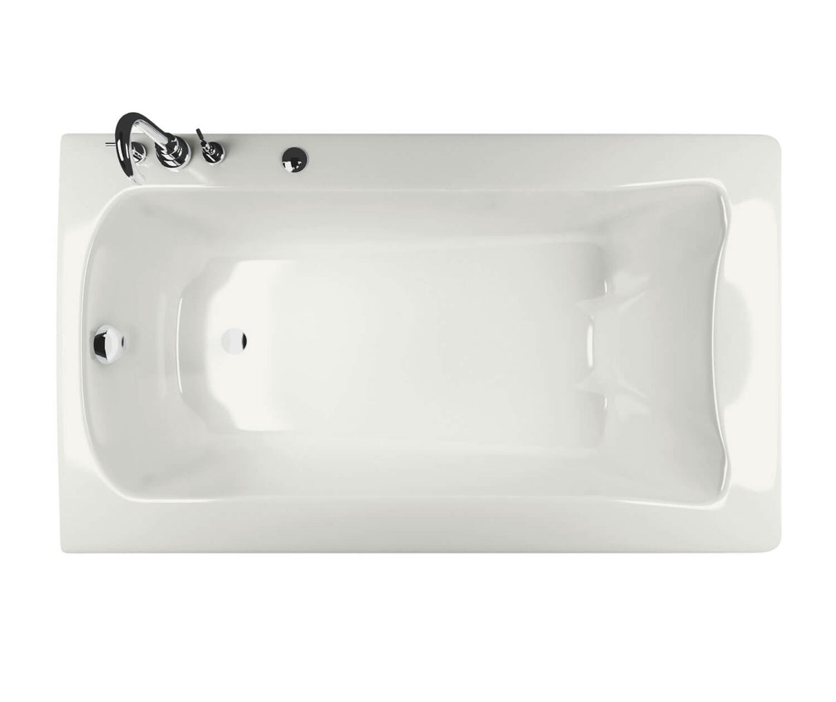 MAAX 105310-L-055-001 Release 6032 Acrylic Drop-in Left-Hand Drain Aerofeel Bathtub in White