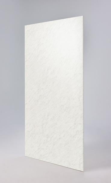 Wetwall Panel Torrone Marble 28in x 72in Bullnose Edge to Flat Edge W7008