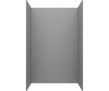 Swanstone SMMK84-3650 36 x 50 x 84 Swanstone Smooth Glue up Shower Wall Kit in Ash Gray SMMK843650.203