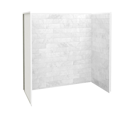MAAX 103424-307-508 Utile 6030 Composite Direct-to-Stud Three-Piece Tub Wall Kit in Marble Carrara