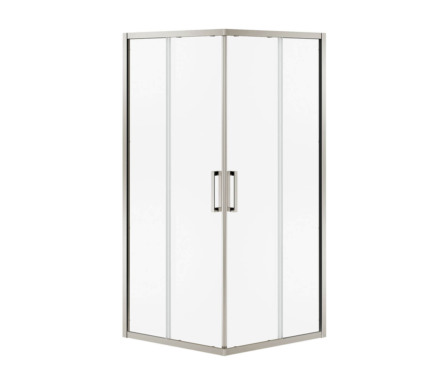 MAAX 137447-900-305-000 Radia Square 32 x 32 x 71 ½ in. 6mm Sliding Shower Door for Corner Installation with Clear glass in Brushed Nickel