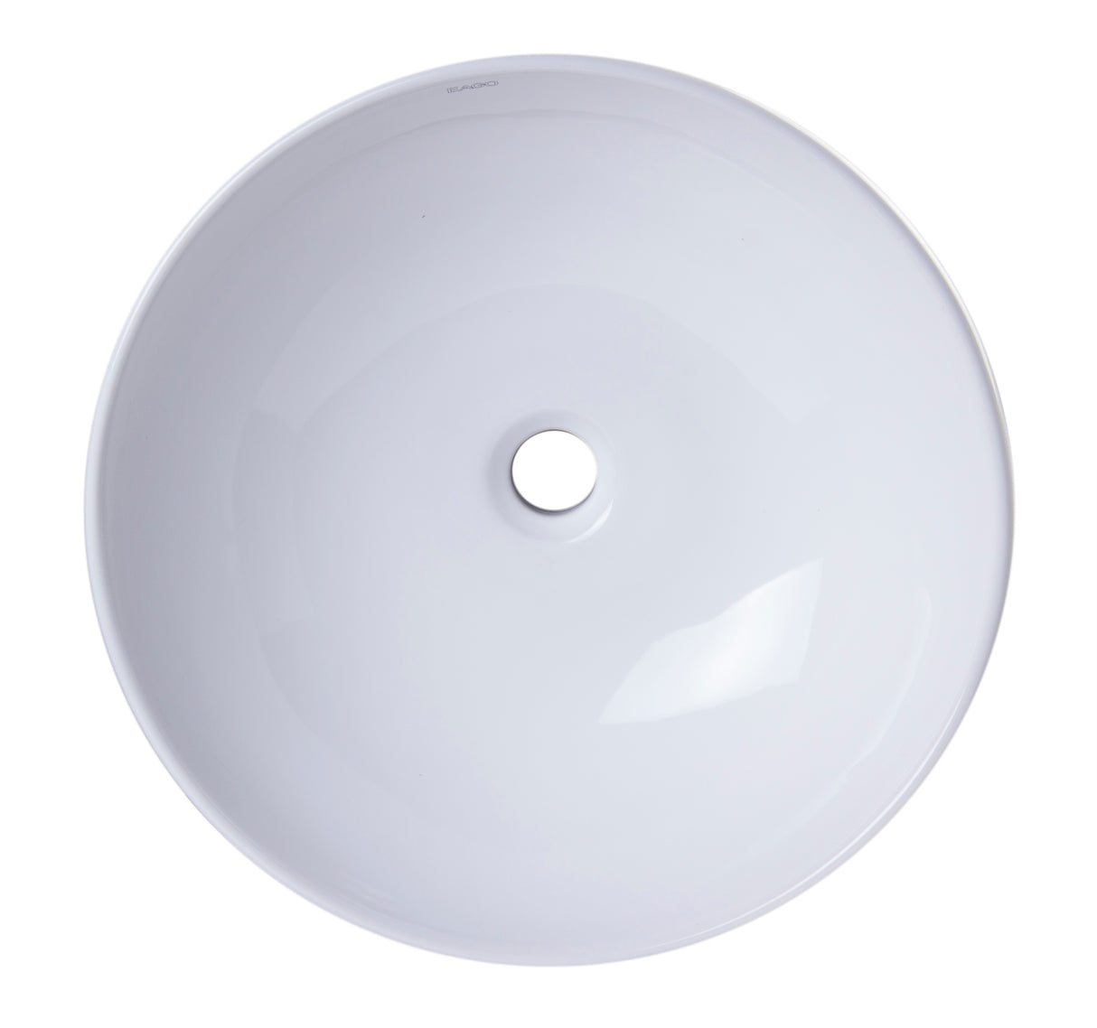 EAGO BA351 18" ROUND CERAMIC ABOVE MOUNT BATHROOM BASIN VESSEL SINK