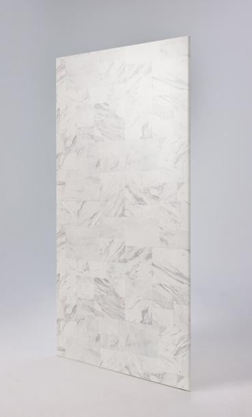 Wetwall Panel Larisis Marble 30in x 72in Bullnose Edge to Flat Edge W7054