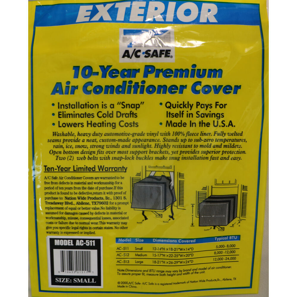 AC Safe AC-512 Air Conditioner Exterior Cover, Medium
