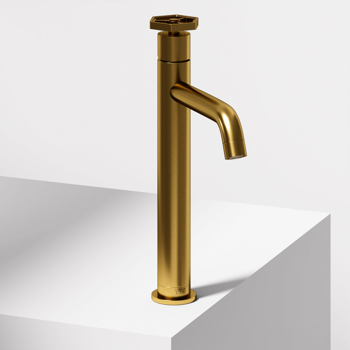 VIGO Ruxton Vessel Bathroom Faucet in Matte Brushed Gold VG03033MG