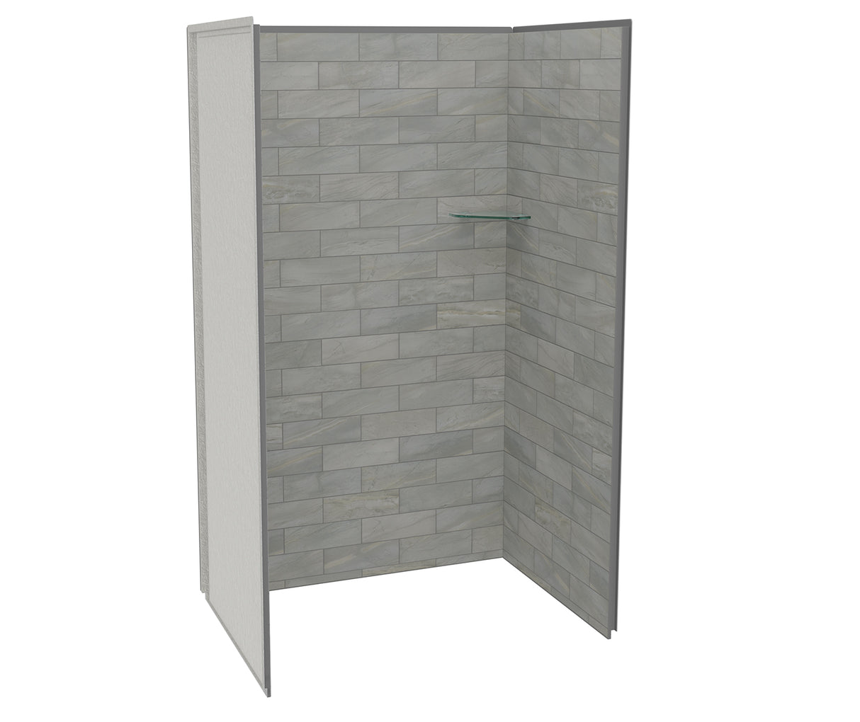 MAAX 107459-312-505 Utile 4832 Composite Direct-to-Stud Three-Piece Alcove Shower Wall Kit in Organik Clay
