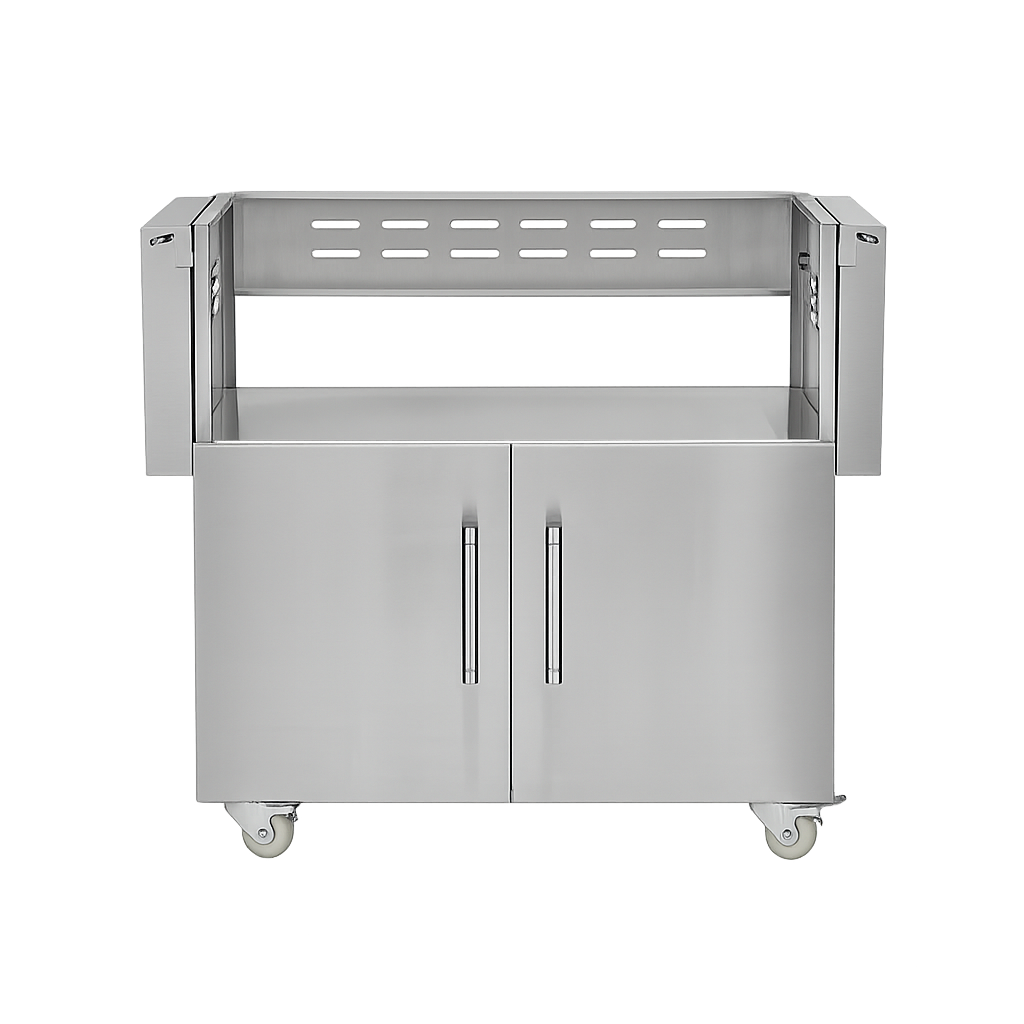 Coyote C3CH36CT Cart for 36" Charcoal Grill, Stainless Steel