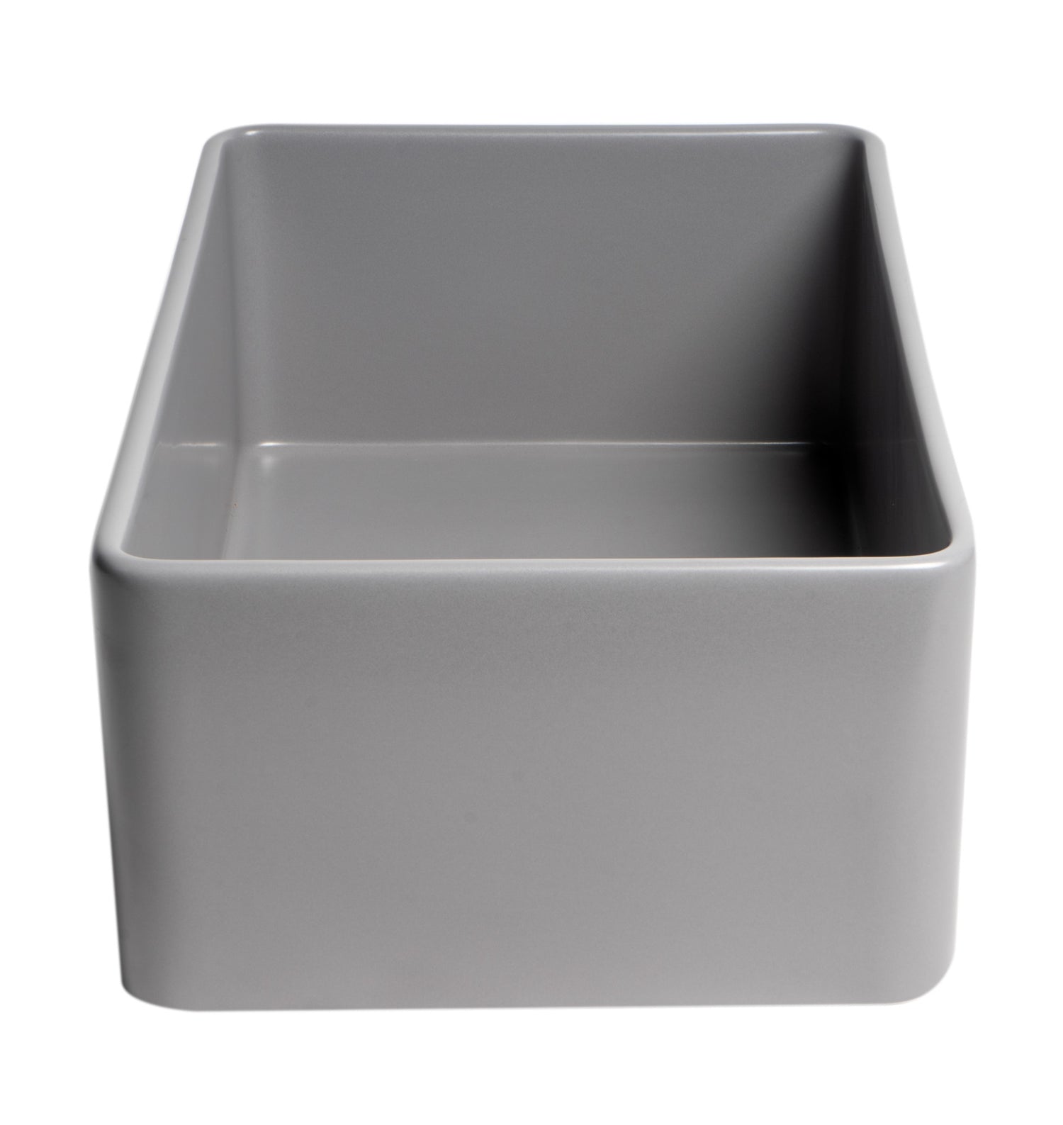 Gray Matte Smooth Apron 30" x 18" Single Bowl Fireclay Farm Sink