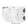 EAGO AM124ETL-L 6 ft Left Corner Acrylic White Whirlpool Bathtub for Two