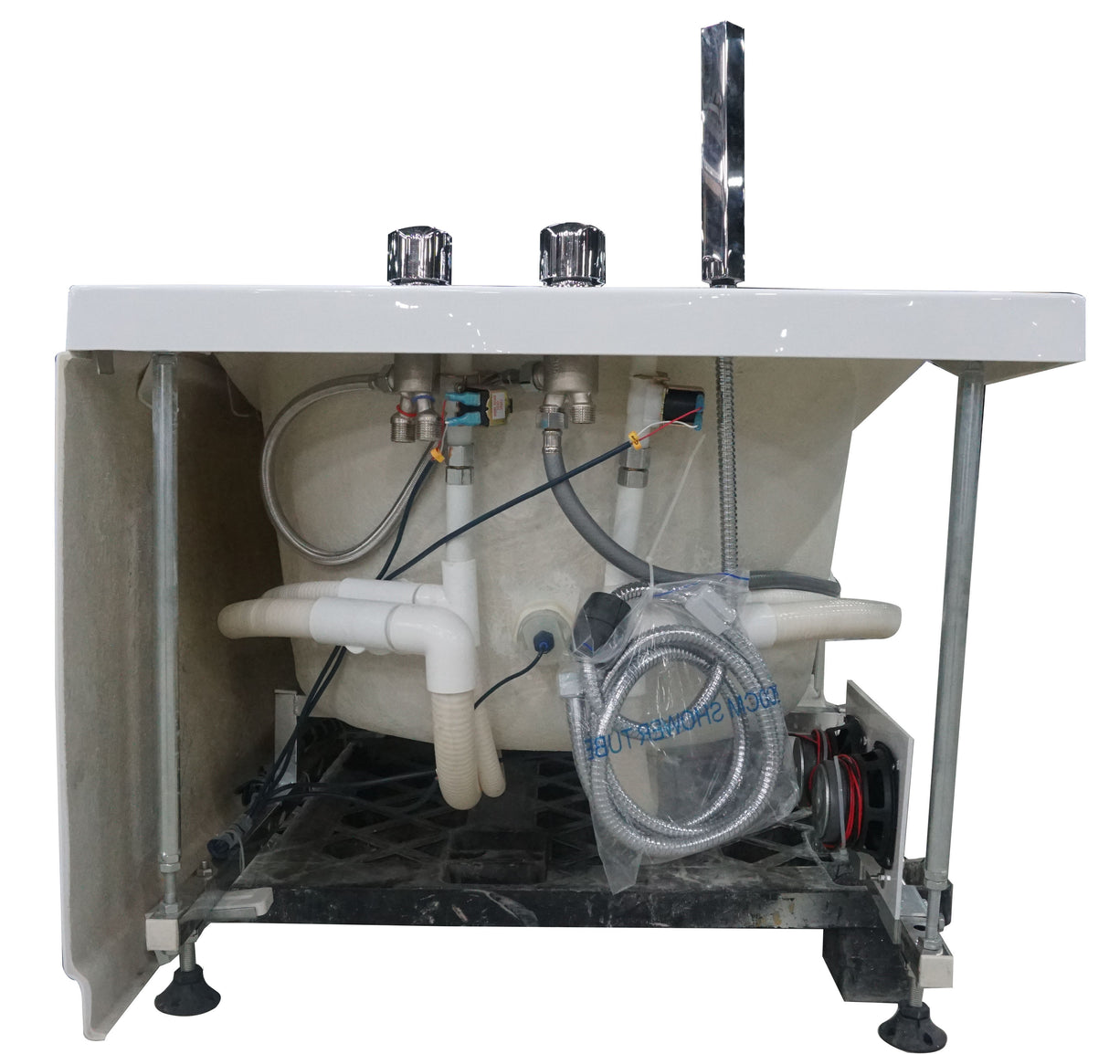 EAGO AM189ETL-R 6 ft Right Drain Acrylic White Whirlpool Bathtub w Fixtures