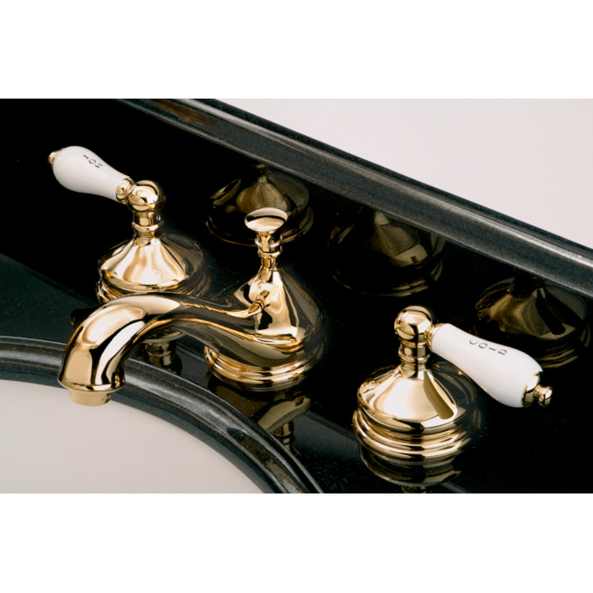 Kingston Brass KS1162PL 8 in. Widespread Bathroom Faucet, Polished Brass