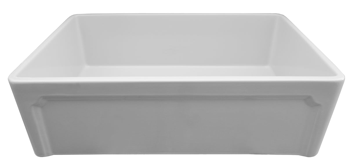 ALFI brand AB3020SB-W 30 inch White Reversible Single Fireclay Farmhouse Kitchen Sink