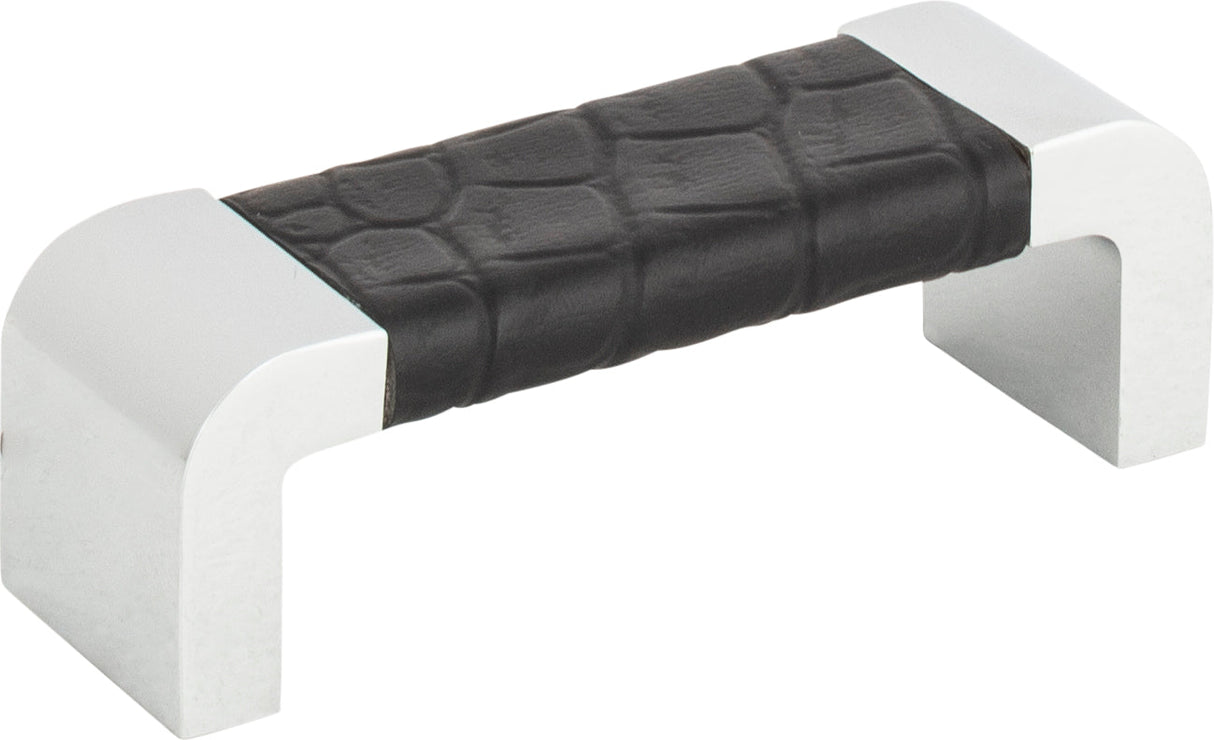 Atlas Homewares Paradigm Pull 3 Inch (c-c) CH & Black Croc Leather
