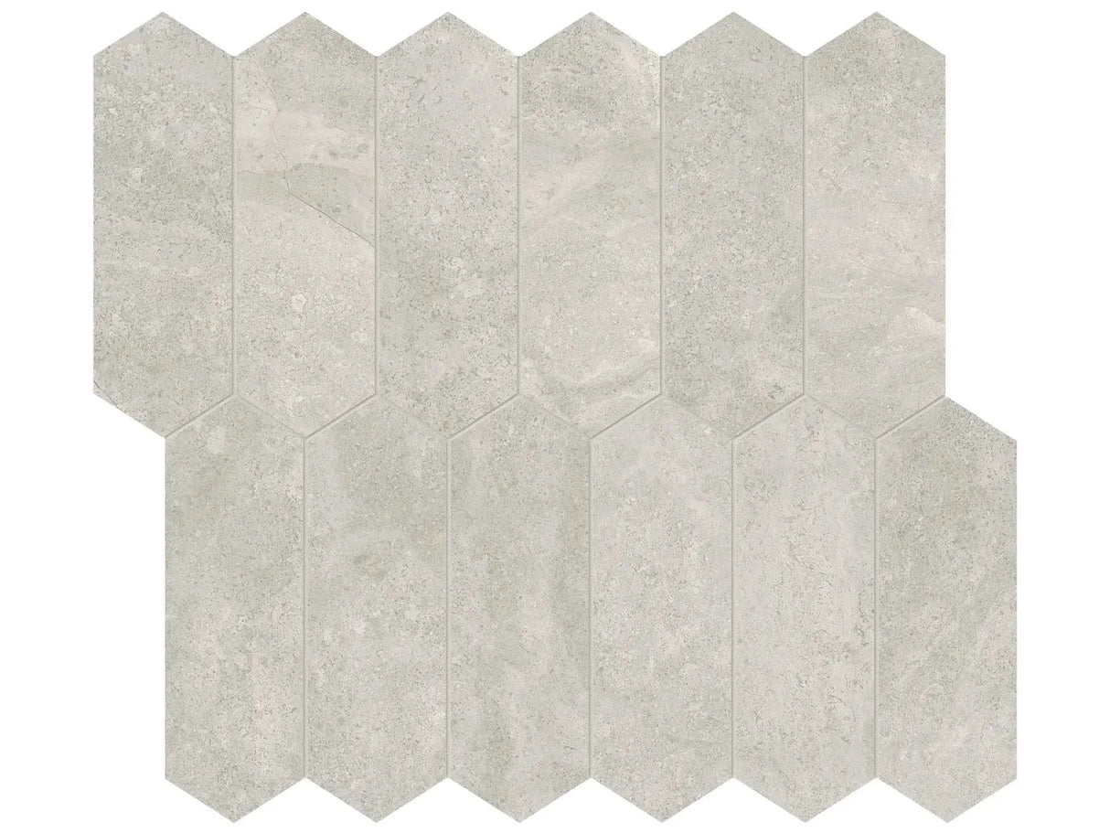 Anatolia Tile 2X6 Picket Anciano Grigio Honed Marble Mosaic 5001-0246-0 * 1 Sheet = .87 Sqft * Anciano Grigio Picket 2x6 - premium natural stone mosaic tile from Anatolia Tile, available at PoshHaus showroom in Keene, NH
