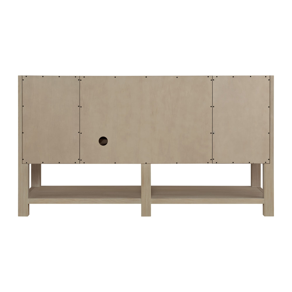 Breckenridge 60" Single Vanity, Whitewashed Oak, w/ 3 CM Victorian Silver Silestone Top w/ FreePower Wireless Charger
