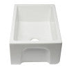 ALFI brand AB3018HS-W 30 inch White Reversible Smooth / Fluted Single Bowl Fireclay Farm Sink