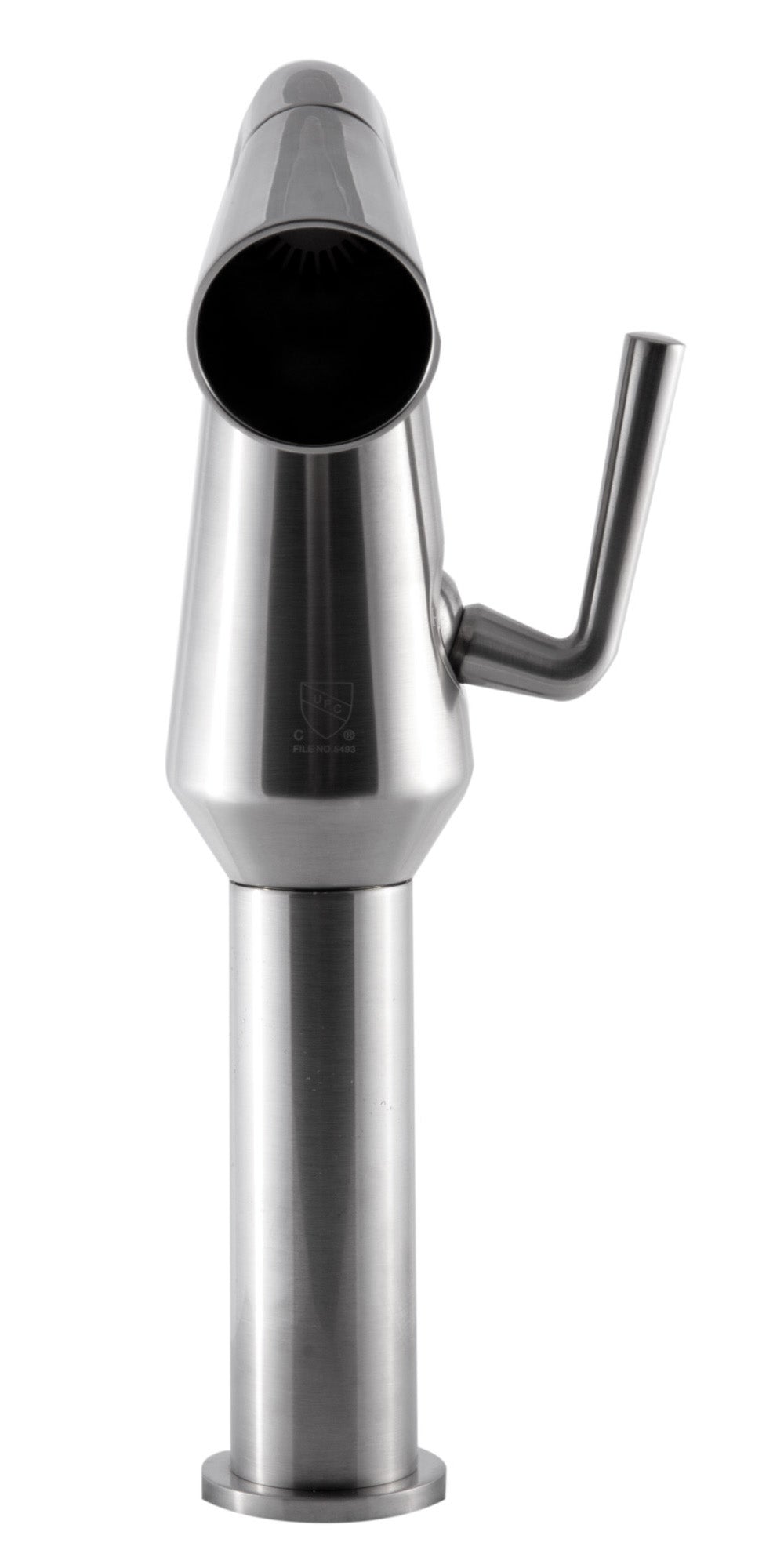 ALFI brand AB1792-BN Brushed Nickel Single Hole Tall Cone Waterfall Bathroom Faucet