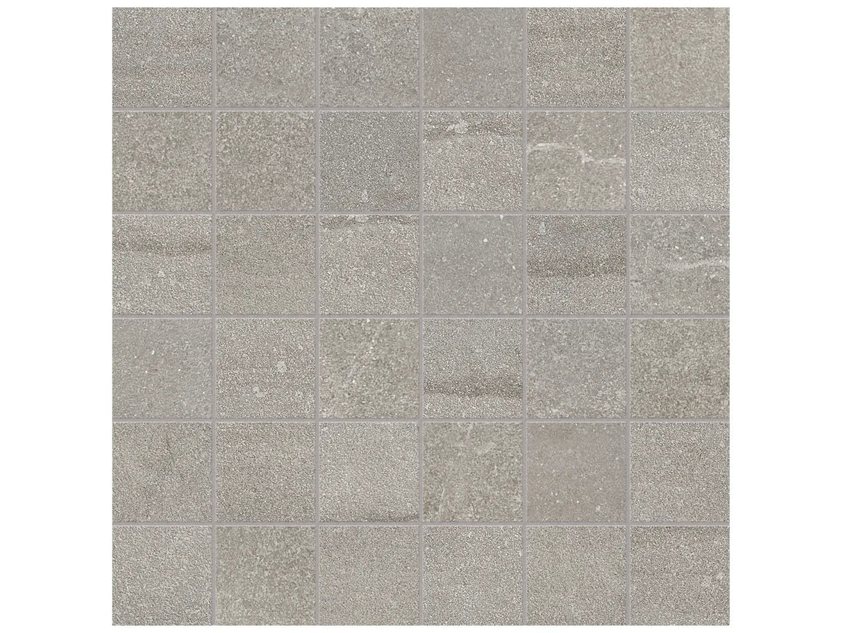 Anatolia Tile 2X2 Matte Crux Ash 36 Inch Porcelain Mosaics. 1 Sheet = 1.16 Sq. Ft. 4501-0074-0 (63-526) Ash 2x2 - premium natural stone mosaic tile from Anatolia Tile, available at PoshHaus showroom in Keene, NH