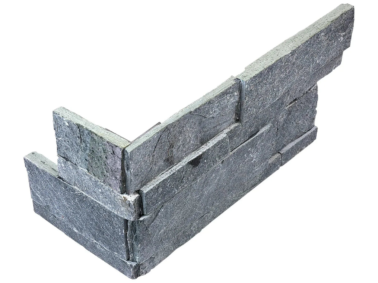 Anatolia Tile 6X18 Assembled Corner Ledger Stone Astro Silver Split Face Stone Trim 76-379 - premium natural stone mosaic tile from Anatolia Tile, available at PoshHaus showroom in Keene, NH