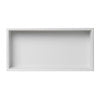 ALFI brand 24 x 12 White Matte Stainless Steel Horizontal Single Shelf Bath Shower Niche