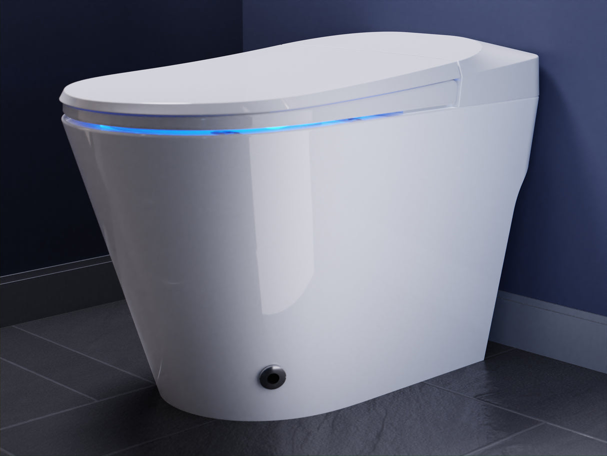 ENVO Echo Elongated Smart Toilet Bidet in White with Auto Open, Auto Close, Auto Flush, and Heated Seat