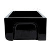 ALFI brand AB3618HS-BG 36" Black Gloss Reversible Smooth / Fluted Single Bowl Fireclay Farm Sink