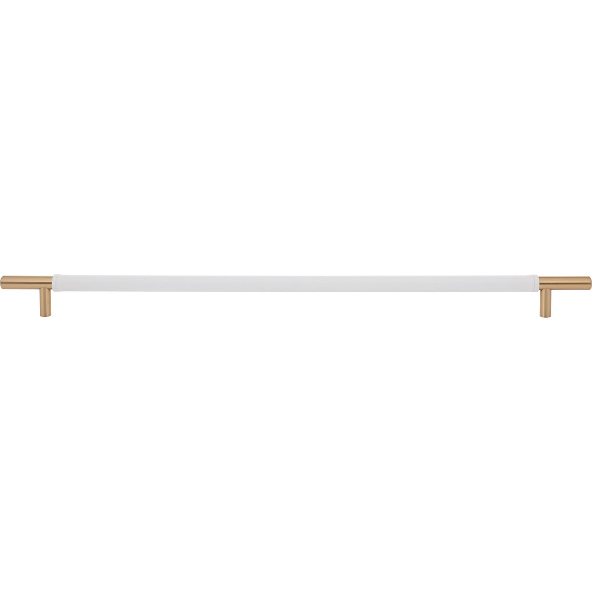 Atlas Homewares Zanzibar White Appliance Pull 17 Inch (c-c) Leather Warm Brass