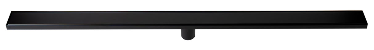 ALFI brand 47" Black Matte Brushed Stainless Steel Linear Shower Drain with Solid Cover