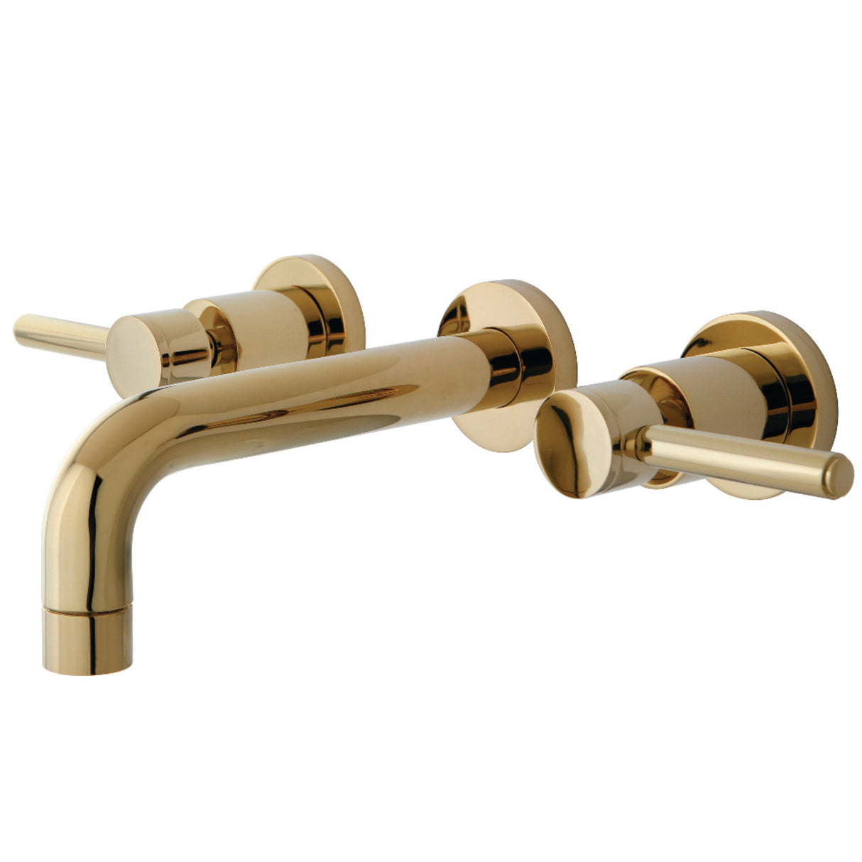 Kingston Brass KS8122DL Concord 2-Handle Wall Mount Bathroom Faucet, Polished Brass