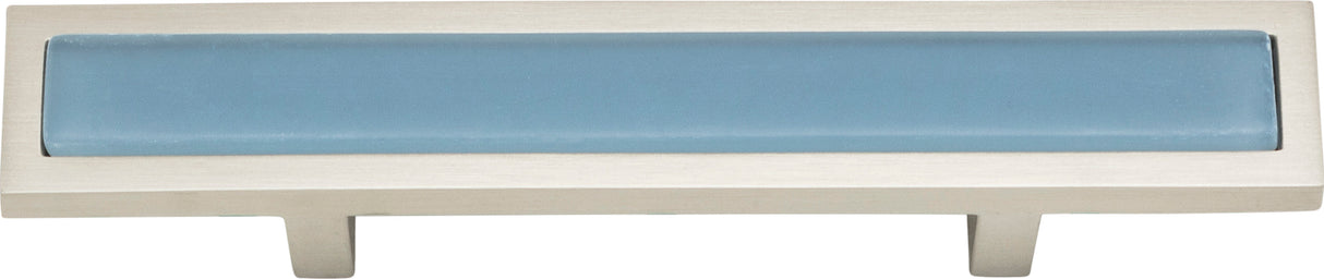 Atlas Homewares Spa Blue Pull 3 Inch (c-c) Brushed Nickel