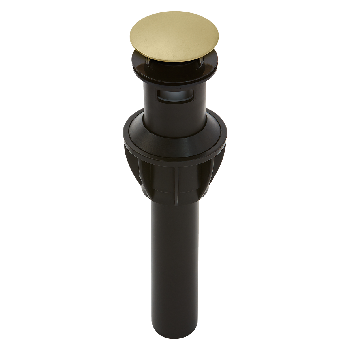 Push & Seal Drain Assembly - No Logo in Brushed Gold