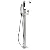 ALFI brand AB2180-PC Polished Chrome Single Lever Floor Mounted Tub Filler Mixer w Hand Held Shower Head