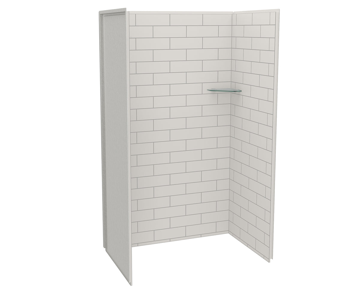MAAX 107455-301-500 Utile 4832 Composite Direct-to-Stud Three-Piece Alcove Shower Wall Kit in Metro Soft Grey