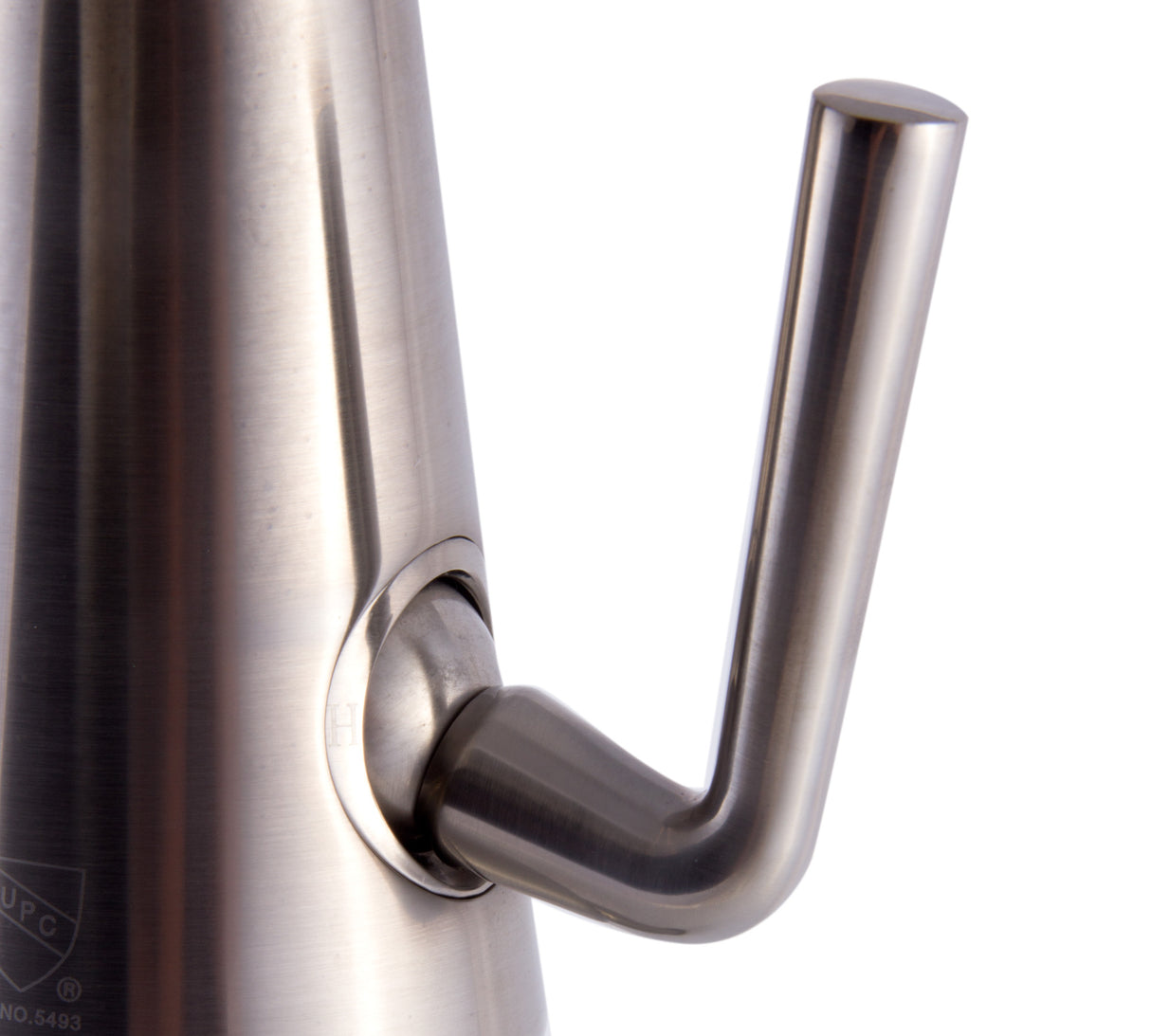 ALFI brand AB1792-BN Brushed Nickel Single Hole Tall Cone Waterfall Bathroom Faucet