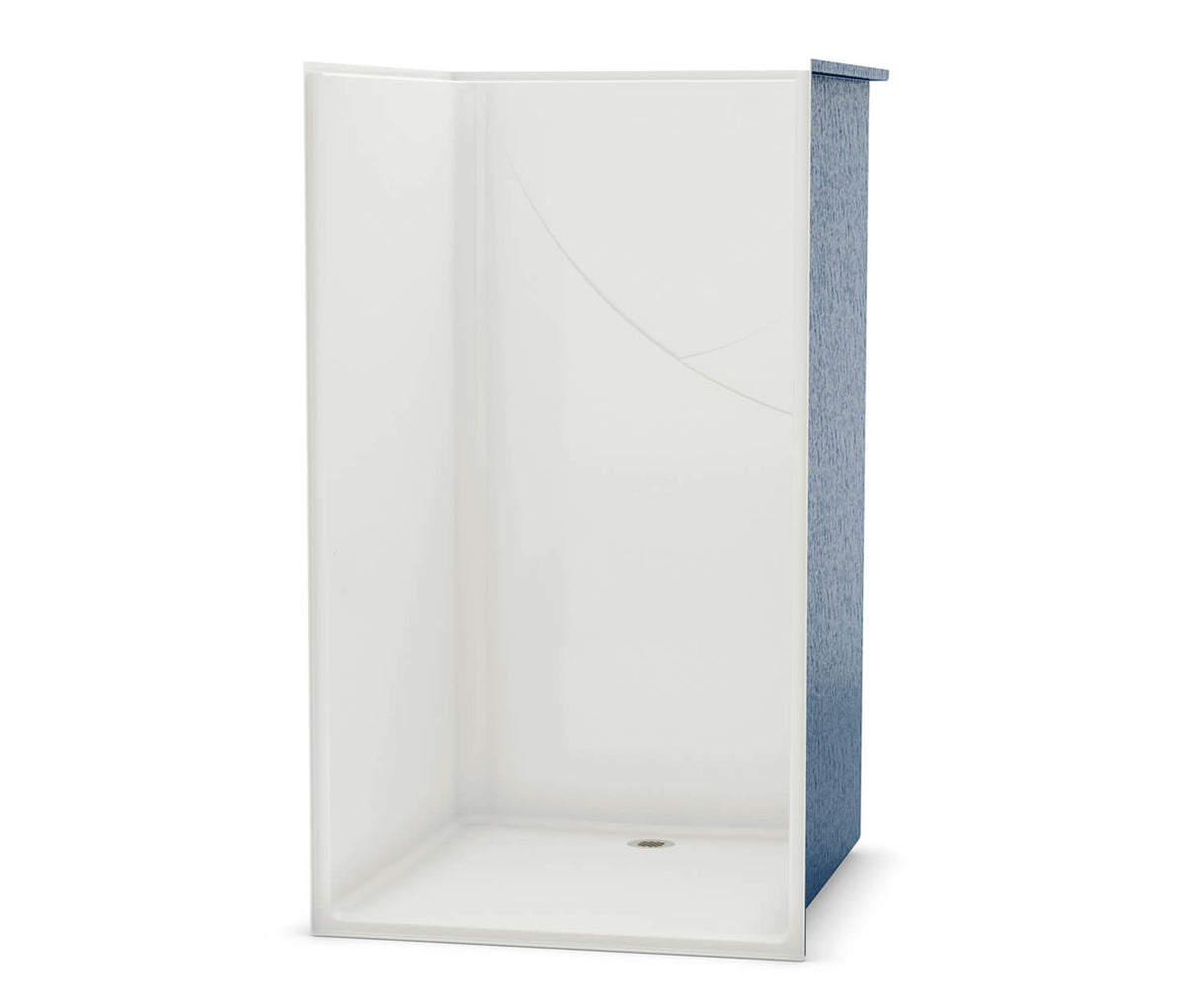 MAAX 106083-000-002-129 OPS-4248-RS - Base Model AcrylX Alcove Center Drain One-Piece Shower in White