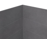 Swanstone MSMK96-3650 36 x 50 x 96 Swanstone Modern Subway Tile Glue up Shower Wall Kit in Charcoal Gray MSMK963650.209