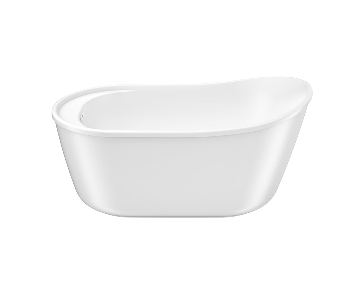 MAAX 106997-000-002-100 Finlay 58 x 32 AcrylX Freestanding End Drain Bathtub in White with White Skirt
