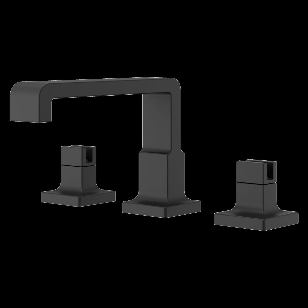 Verve 2-Handle 8 in. - 15 in. Widespread Bathroom Faucet without Handles with Ribbon Spout in Matte Black