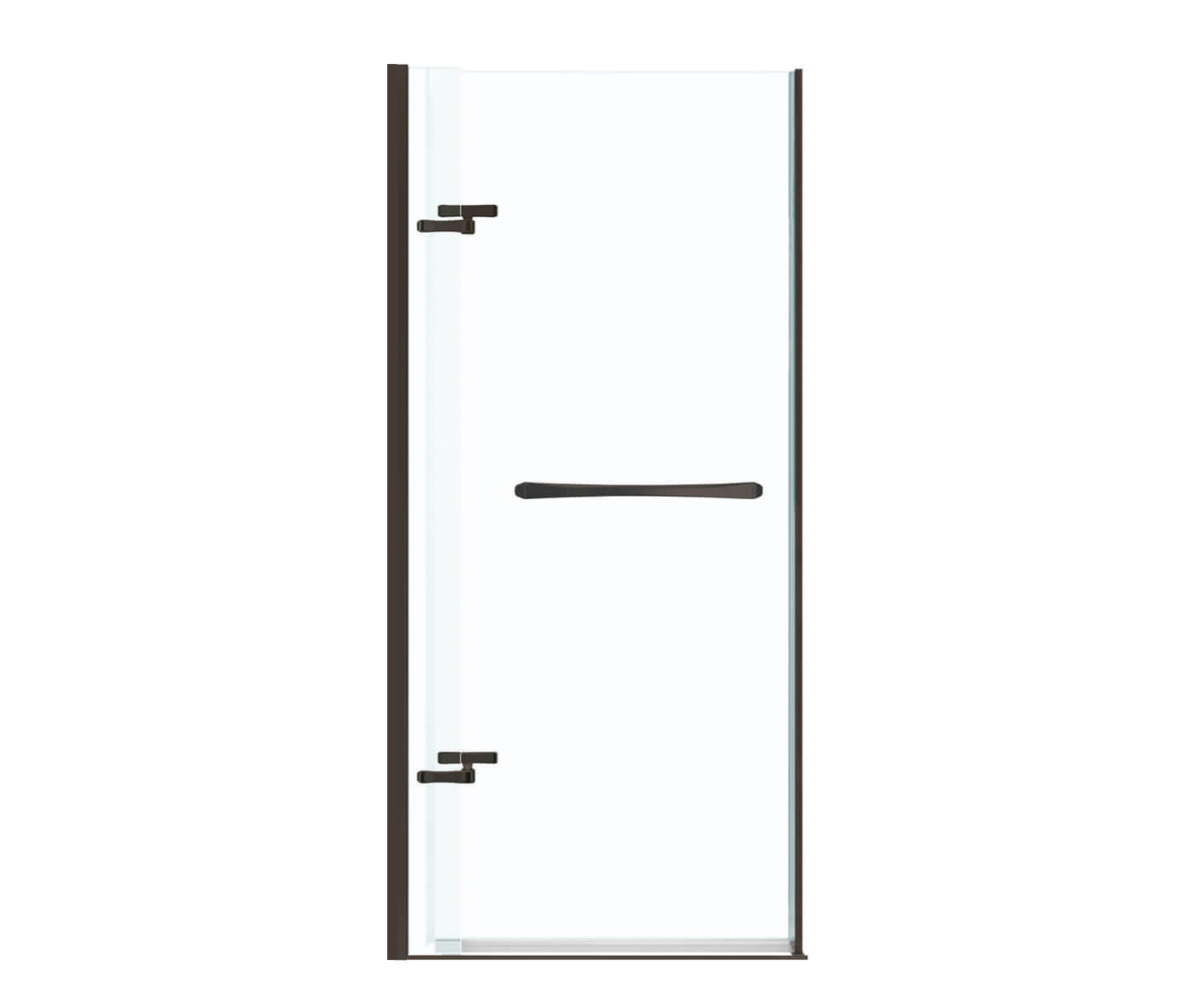 MAAX 136676-900-173-000 Reveal 71 32 ½-35 ½ x 71 ½ in. 8mm Pivot Shower Door for Alcove Installation with Clear glass in Dark Bronze