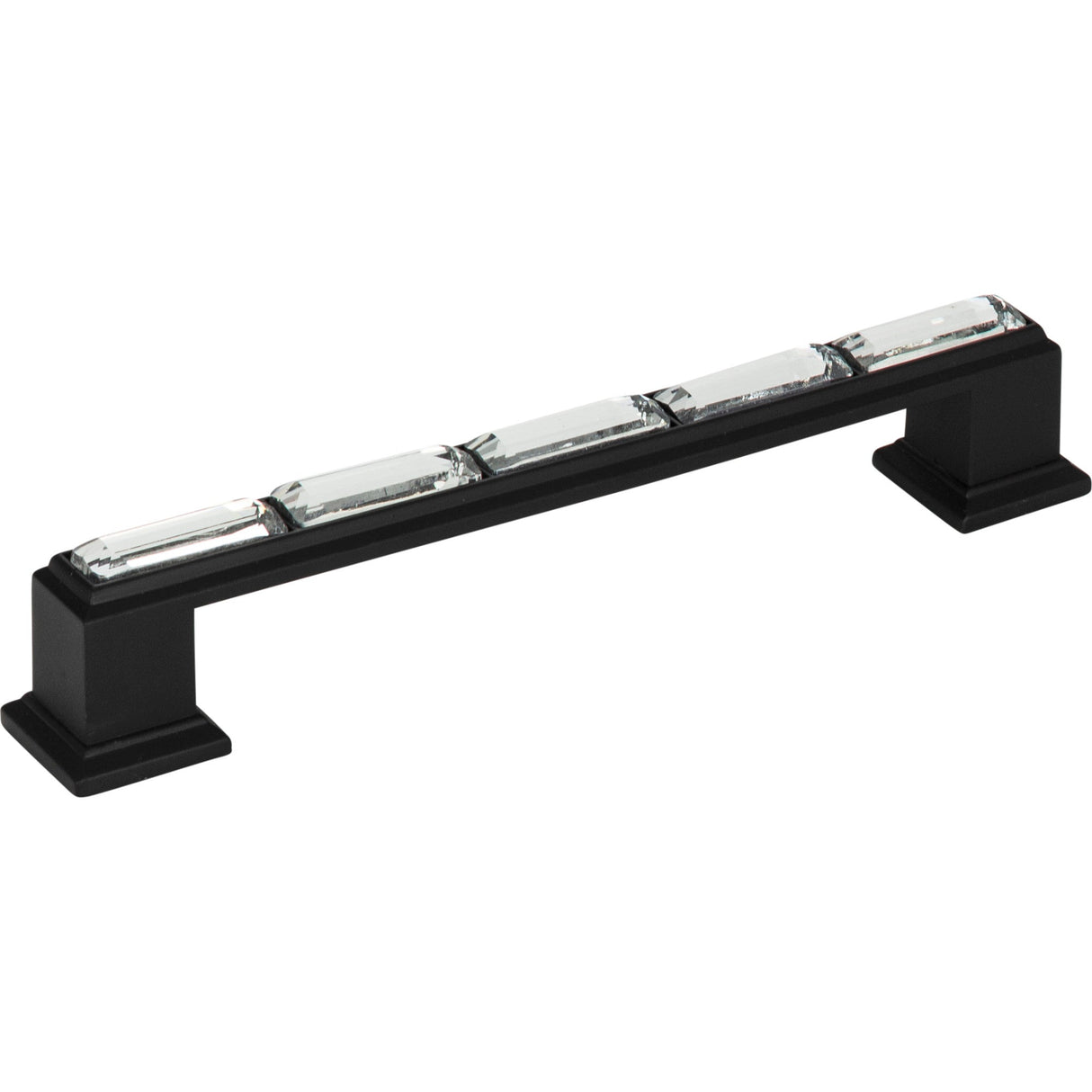 Atlas Homewares Legacy Crystal Pull 5 1/16 Inch (c-c) Matte Black