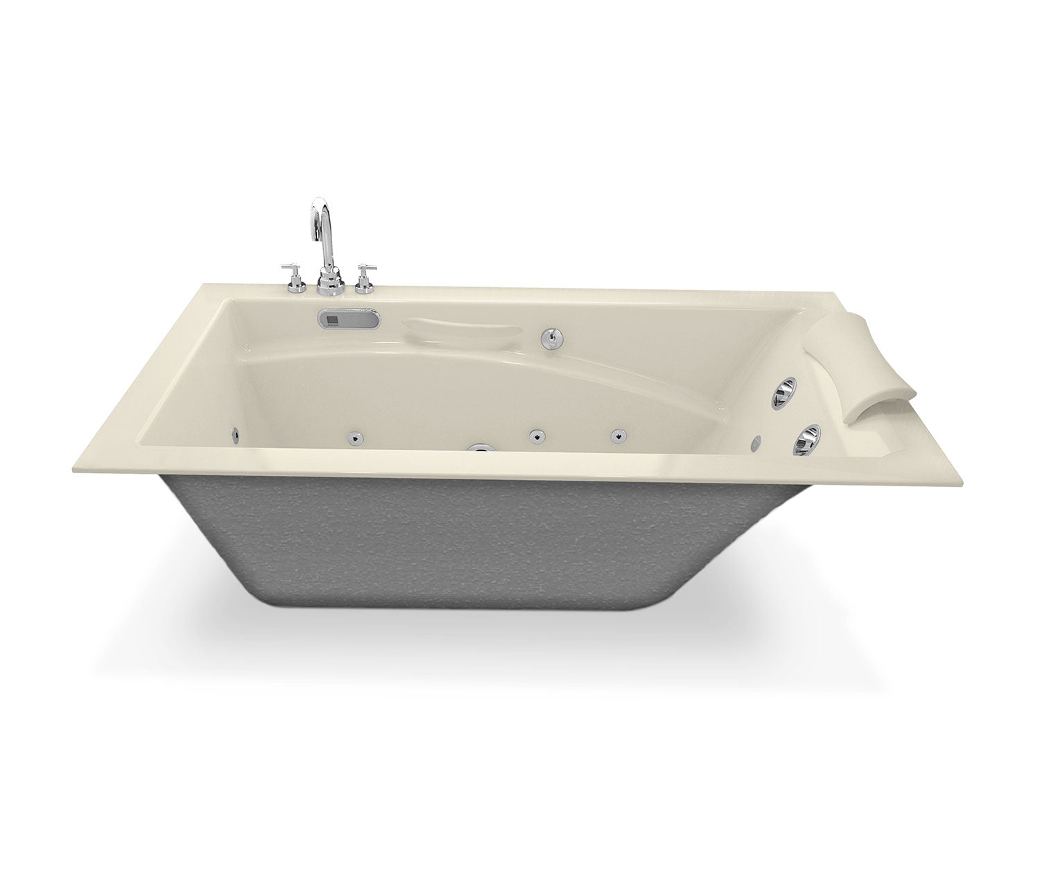 MAAX 101265-000-004-002 Optik 6032 Acrylic Alcove Right-Hand Drain Bathtub in Bone