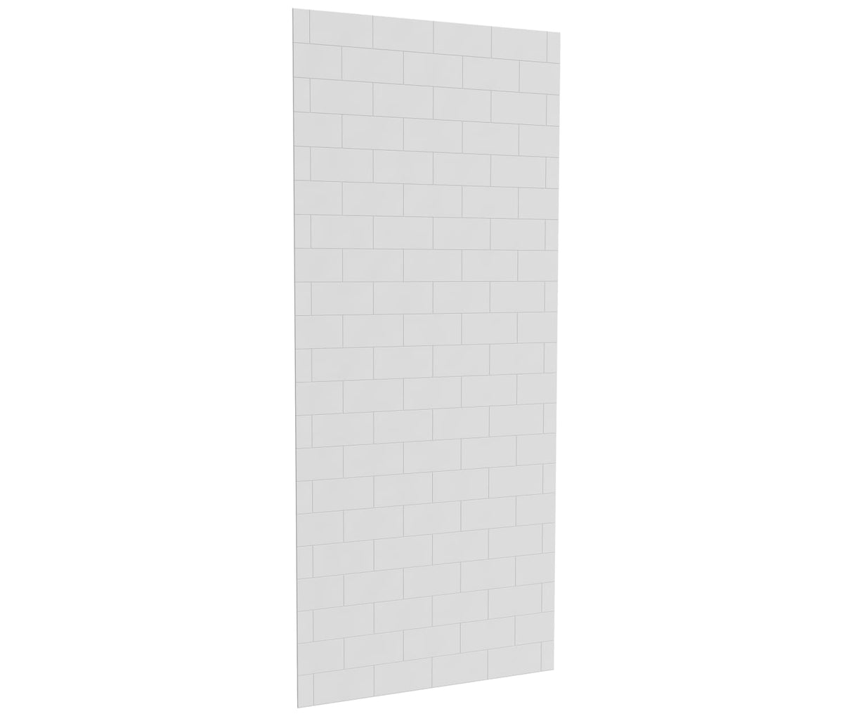 Swanstone MTMK-8436-1 36 x 84 Swanstone Metro Subway Tile Glue up Bathtub and Shower Single Wall Panel in White MTMK8436.010