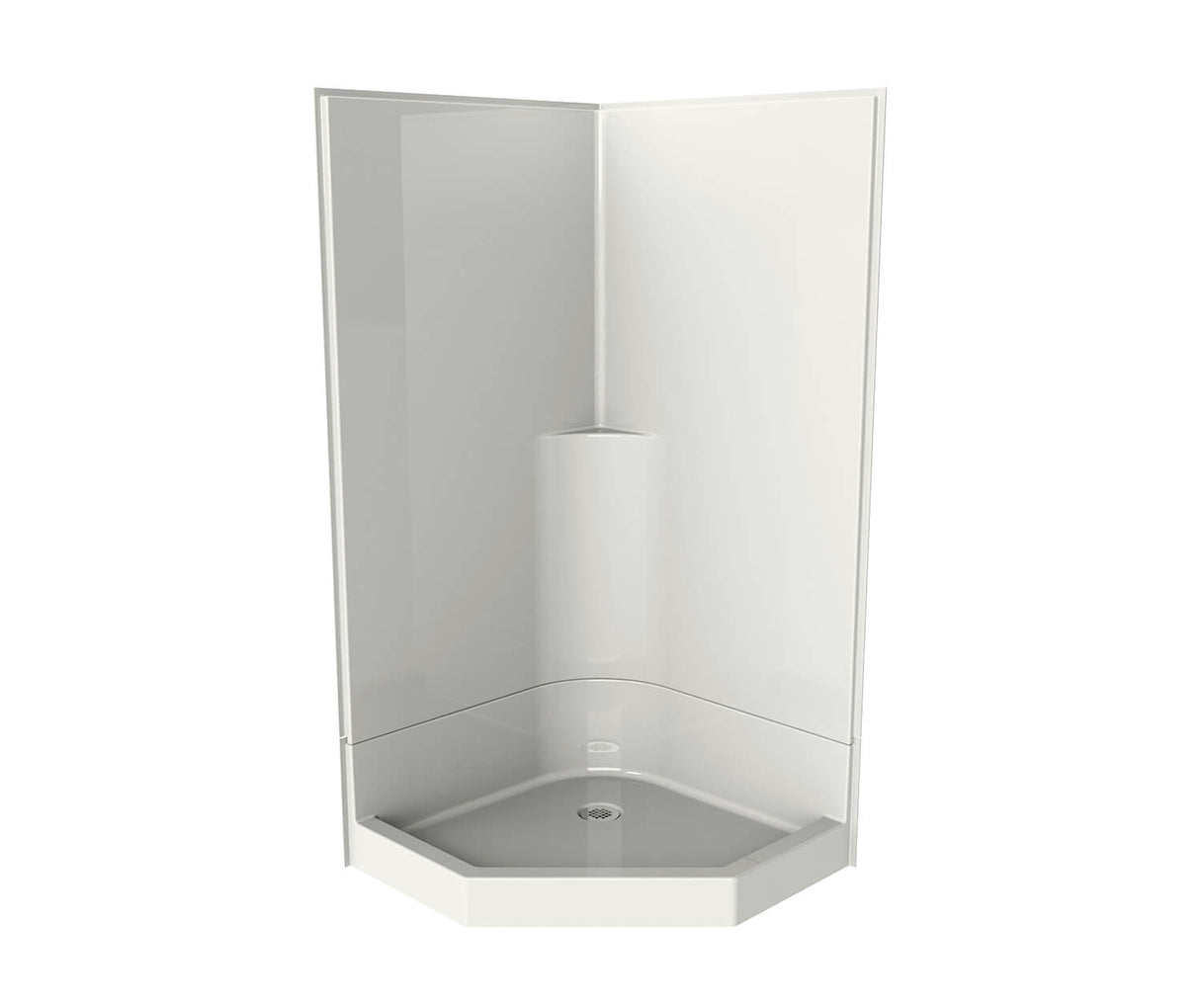 MAAX 140079-000-002-003 SECCSS36 38 x 38 AcrylX Corner Center Drain Two-Piece Shower in White